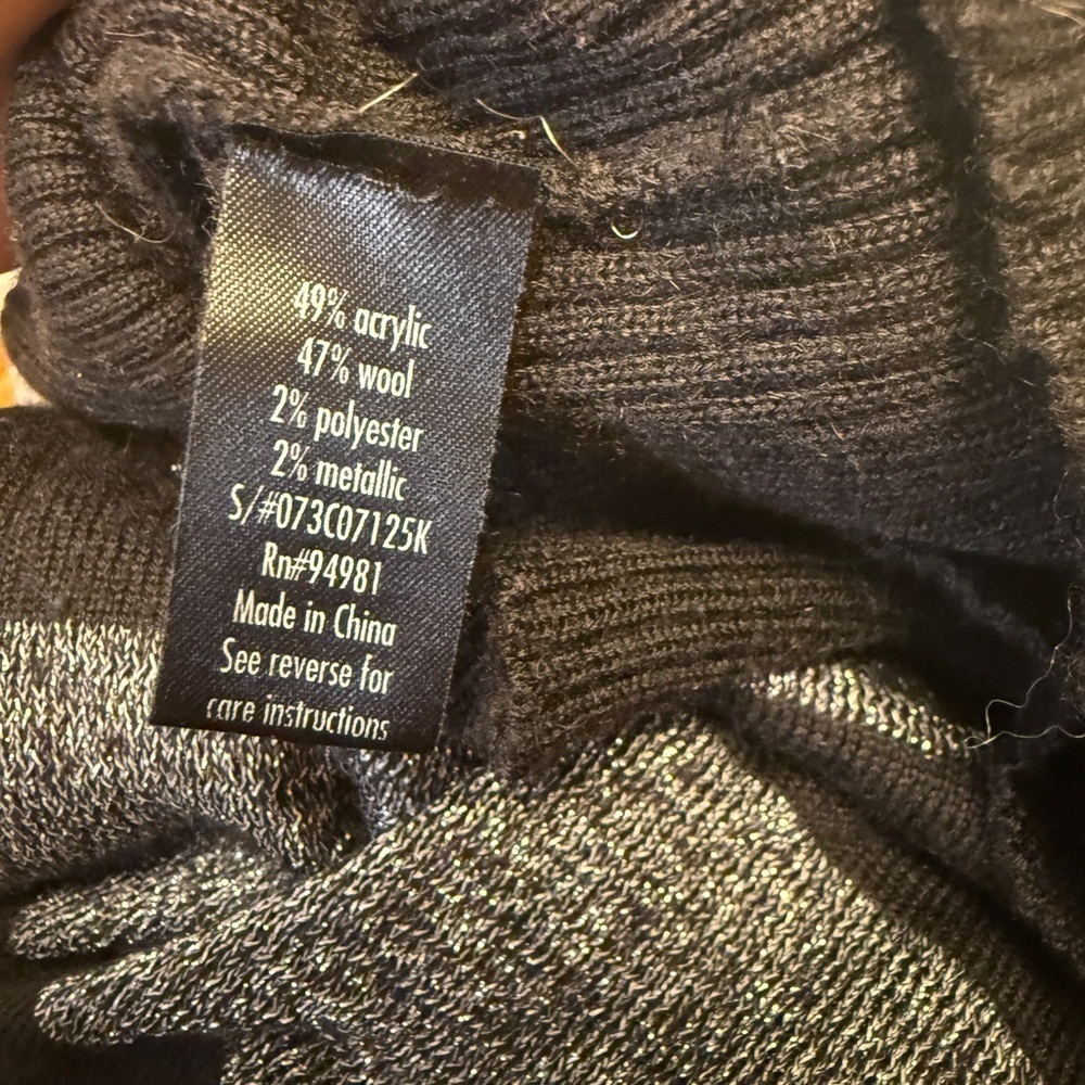 Forever Twenty One Striped Black and Silver Women's Sweater or Dress! Large - Picture 5 of 5